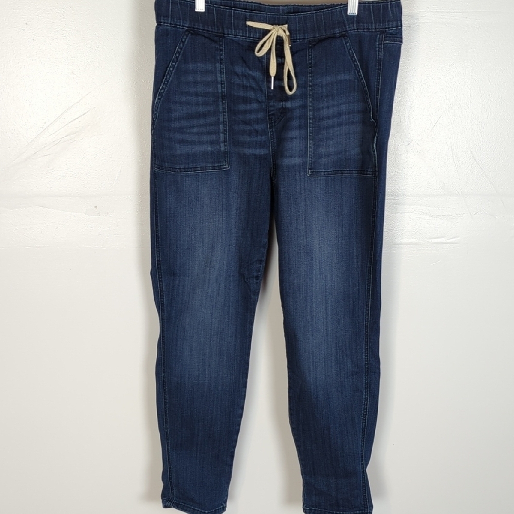 Judy Blue Indigo Drawstring Cropped Jeans